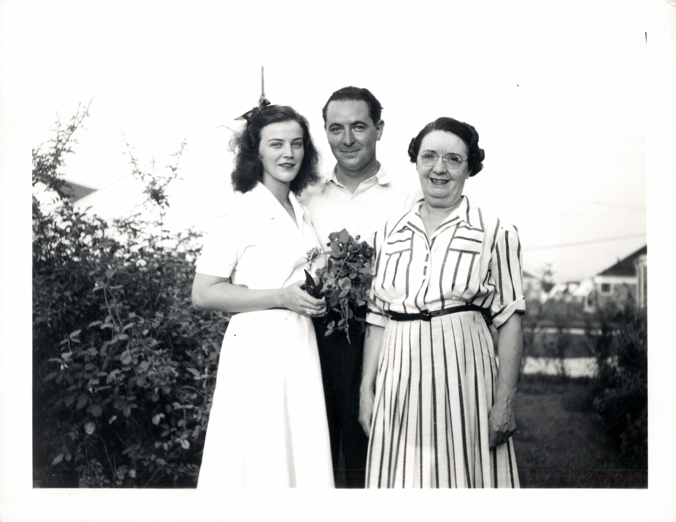 Mary N. Walsh with Son Walter and Daughter-in-Law Ann Gifford Walsh